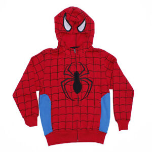 Disney Marvel Spiderman Kids Boys Hooded Sweatshirt Pullover Hoody Jumper 4Y-10Y