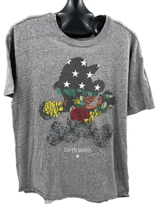 Super Mario Pattern Collage Running Mario T shirt - Nintendo Super Mario Bros - Picture 1 of 5