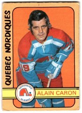 1972-73 O-Pee-Chee Alain Caron Rookie #324 Quebec Nordiques