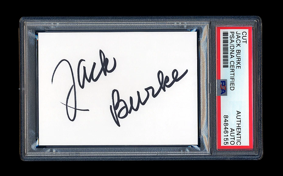 JACK BURKE SIGNED MINT CUT PSA/DNA AUTOGRAPHED 1956 PGA MASTERS CHAMPION - Image 1 of 1