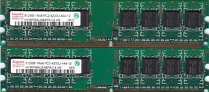 1GB 2x512MB PC2-4200 HYNIX DDR2-533 HYMP564U64BP8-C4 AB Desktop Ram Memory Kit - Picture 1 of 3