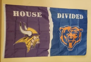 Minnesota Vikings/Casa de los Osos de Chicago dividida 3 x 5 bandera #184 - Imagen 1 de 1