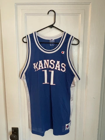 Kansas jayhawk basketball jersey champion 11 Jacque Vaughn size 44 Cover