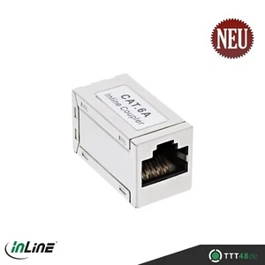 1 x InLine Patchkabelkupplung Metallgehäuse Cat.6A  2x RJ45 Buchse geschirmt - Bild 1 von 2