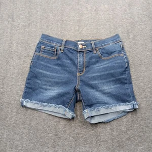 Old Navy Shorts Girls 14 Blue Denim Jorts Causal Faded Whiskered Everyday Causal - Picture 1 of 16