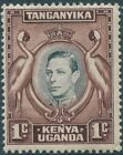 Kenya Uganda And Tanganyika 1938 Sg131a 1C Black And Brown Kgvi Cranes #2 Mnh (A