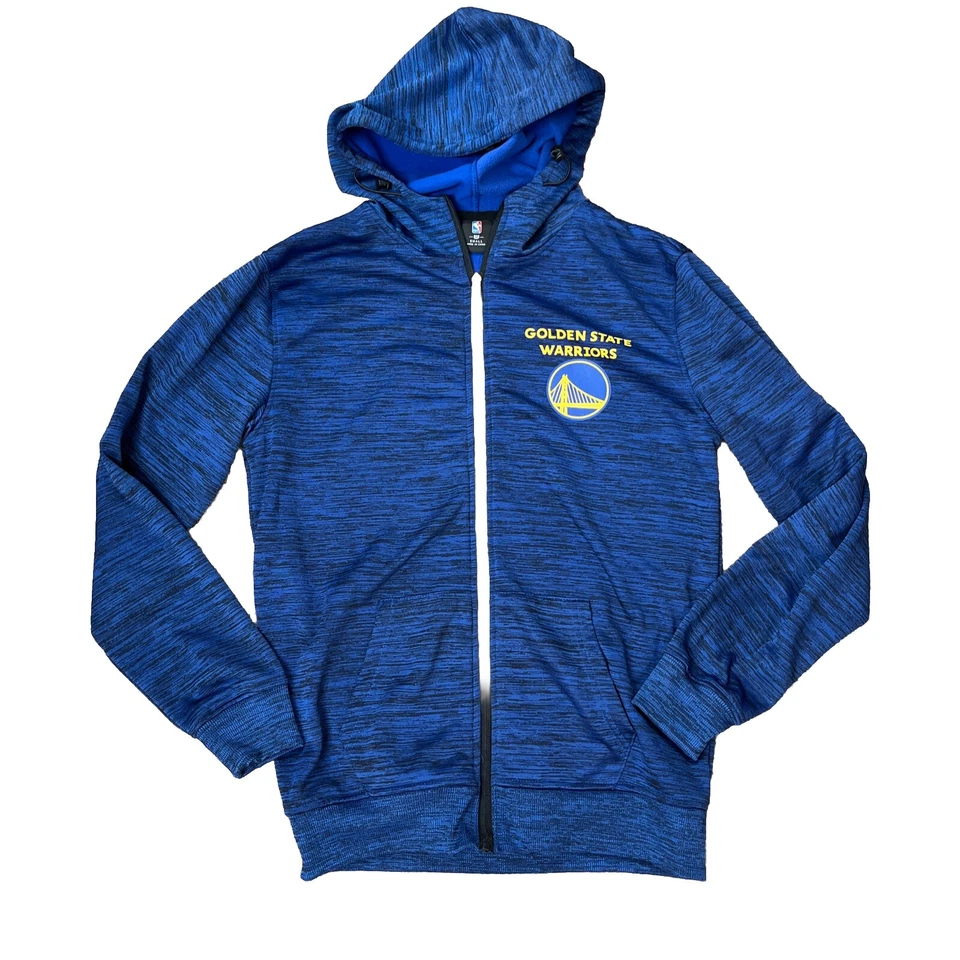 Golden State Warriors NBA Men's Game Zip Front Jacket Sweat Fleece Sz S Hoodie - Image 1 of 4