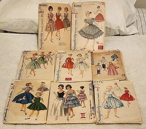 Vtg 1960s 8 Simplicity McCalls Butterick Patterns Misses Teen adult Sew Patterns - Picture 1 of 4