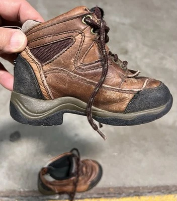Ariat Bebé Niño Niño Botas Talla 8.5 Cuero Marrón Trabajo Senderismo Foto 1 de 4