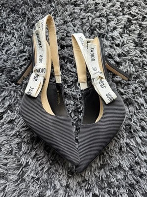 Zapatos Christian Dior J’Adior de tela y cinta negros negros zapatos de salón con cordones EU 39 Foto 1 de 4