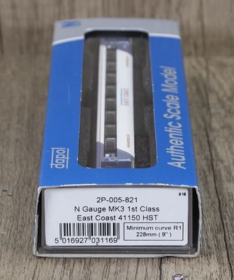 Dapol 2P-005-821 N Gauge MK3 East Coast HST 1st Class Carriage 41150 - BNIB - Image 1 of 3