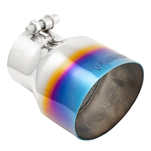 MBRP T5180BE Stainless Burnt End Angled Round 3 inch Universal Fit Exhaust Tip - Picture 1 of 5