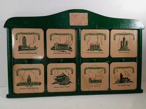 1933 Chicago Weltausstellung Bierdeckel Deckel 8er Set gerahmt General Motors - Bild 1 von 7