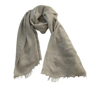 Cecchi & Cecchi Schal grau 82x29" silber Lurex Fransen Halstuch elegant kuschelig Luxus - Bild 1 von 8