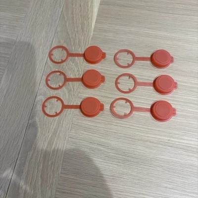 TUPPERWARE - Kitchen Tools / Utensils - Bottle Tops x6 PALE PINK - Image 1 of 4