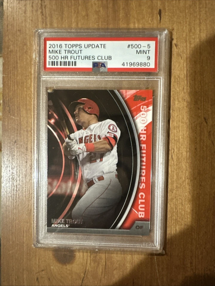 Mike Trout 2016 topps update 500 hr futures club psa 9 - Image 1 of 1