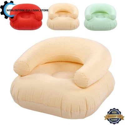 Inflatable Lounge Chair Deck Chair Sofa U Shaped Blow Up PVC Flocking Couch  * - Image 1 of 4