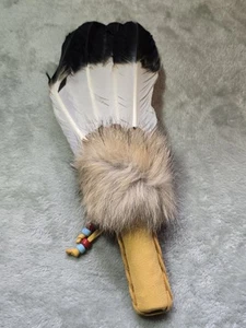 Native American Ceremonial Large Smudging Feather Fan - Picture 1 of 3