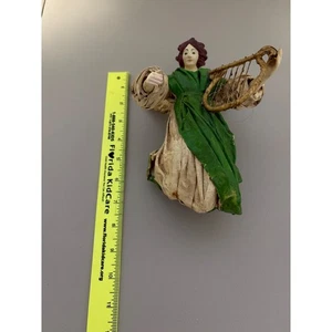 Vintage Angel Harpist Figurine Christmas Ornament Holiday Decoration - Picture 1 of 7