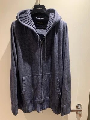 Loro Piana Men’s Cashmere Hooded Bomber Zipper Jacket Cardigan Size 54 - Image 1 of 4