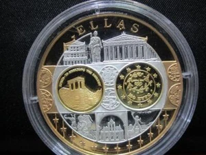 Silbermedaille 999er - Griechenland - Münzmotiv und Sehenswürd. -PP + Z. SH7246 - Picture 1 of 2