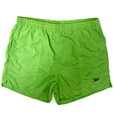 Vtg 90's Y2K Speedo Men Green NEON Swim Trunks Surf Board Surfer Beach Shorts L - Image 1 of 4