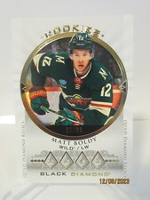 2022-23 BLACK DIAMOND QUAD DIAMOND ROOKIE RELIC STONES MATT BOLDY RC #02/99