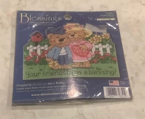 NEW/SEALED COUNTED CROSS-STITCH KIT-DIMENSIONS-OUR FRIENDSHIP IS A BLESSING - Picture 1 of 3