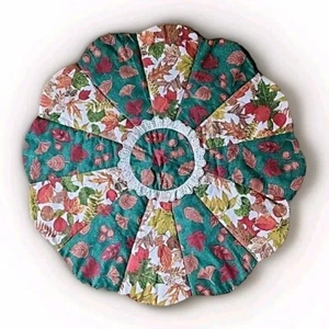 Mesa Dresden Acolchada Otoño Retazos Redondos Cosecha Otoño 25" Hoja de Arce  - Imagen 1 de 9