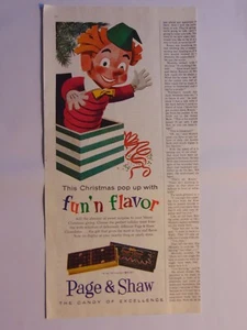 1960 Page & Shaw Christmas Candy of Excellence Vintage Printanzeige - Bild 1 von 1