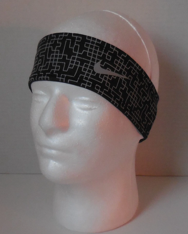 Nike Dri-fit 360 Headband 2.0 Reflective Print Black/silver Adult Unisex OSFM