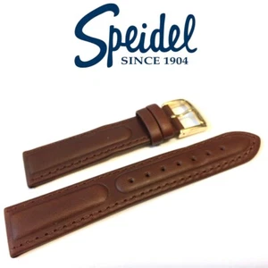 NEW 20mm SPEIDEL 937730 CHESTNUT BROWN EMBOSSED OILED LEATHER WATCH BAND STRAP - Picture 1 of 2
