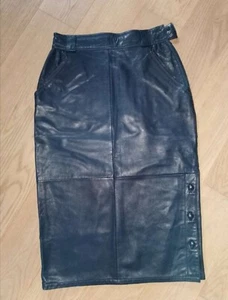 C&A Lederrock Damen 40 L Blau Echtes Butterweiches Leder - Imagen 1 de 6