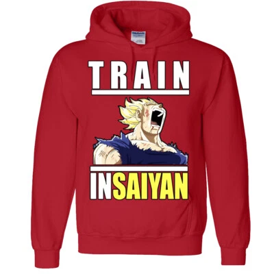 Sudadera con Capucha Train Insaiyan Divertida Entrenamiento DBZ Majin Vegeta Dokkan Anime Fan Pullover Foto 1 de 3