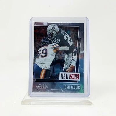 Josh Jacobs - 2020 Panini Absolute - Red Zone Insert - Las Vegas Raiders - Image 1 of 2