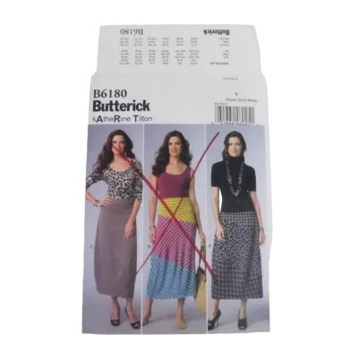 Butterick 6180 Misses Skirt Sewing Pattern Size XS-Med Uncut Fold back Waist - Image 1 of 4