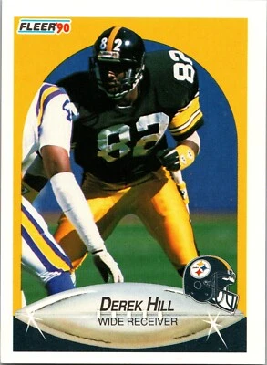 1990 Fleer- Football #142 Derek Hill Pittsburgh Steelers  - Image 1 of 2