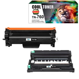Toner Drum Lot Compatible With Brother TN760 DR730 MFC-L2710DW HLL2370DW L2395DW - Picture 1 of 12
