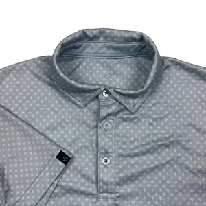 Swannies Men's Golf Polo Geometric Stars Gray Size S Performance - Picture 1 of 14
