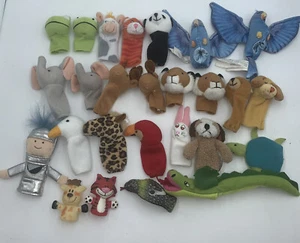 Finger Puppet Animal Lot of 26 Lion Snake Frog Birds  Elephant Giraffe Turtle - Bild 1 von 6
