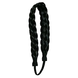 Synthetic Hair Band Plaited Headband Braided with Elastic 3/4"~1" Wide - Picture 1 of 17
