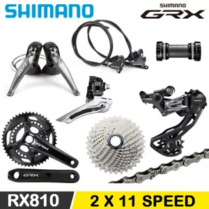 SHIMANO GRX RX810 2x11 Velocidad Grupo 170mm 172.5mm 175mm Juego de bielas Cassette NUEVO - Imagen 1 de 10