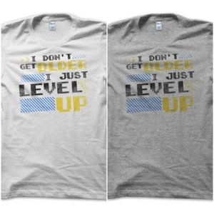 Level Up Gamer Videospiel Pixel Art Funny Idea Vintage Herren T-Shirt Shirt - Bild 1 von 4