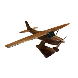 Cessna 172 Mahogany Wood Desktop Airplane Model - Picture 1 of 5