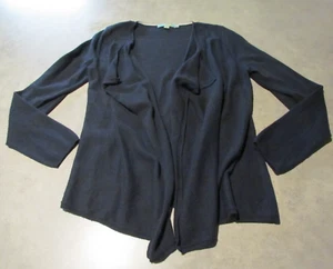 Boden cardigan sweater womans 8 blue Cashmere blend Boden Open Front waterfall - Picture 1 of 5