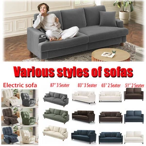 2 / 3 Seater Loveseat Recliner Sofa Couch Theater Seating Futon Settee Lounge - Picture 1 of 195