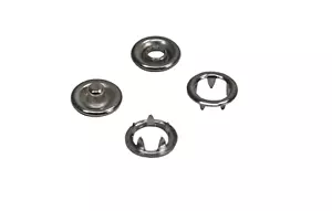 Jersey-Druckknöpfe, 7,8mm, 9,5mm, 10,5mm Messing rostfrei, f. Jersey Stoff - Bild 1 von 1