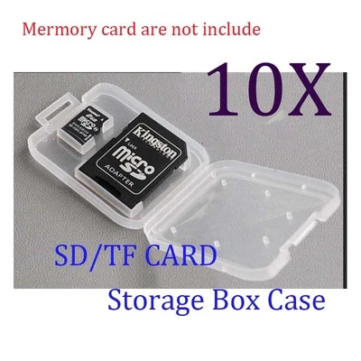 10x Cellphone Camera Memory Micro SD&TF Card Plastic Storage Box Case Container - image 1 of 4