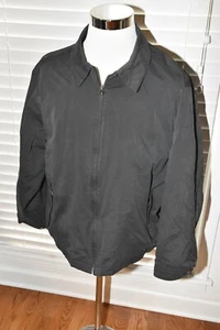 EDDIE BAUER OUTDOOR OUTFITTER BLACK LIGHTWEIGHT COTTON LINED BOMBER JACKET SZ L - Picture 1 of 7