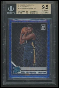 2019-20 Donruss Optic #158 Zion Williamson Blue Velocity BGS 9.5 - Picture 1 of 2
